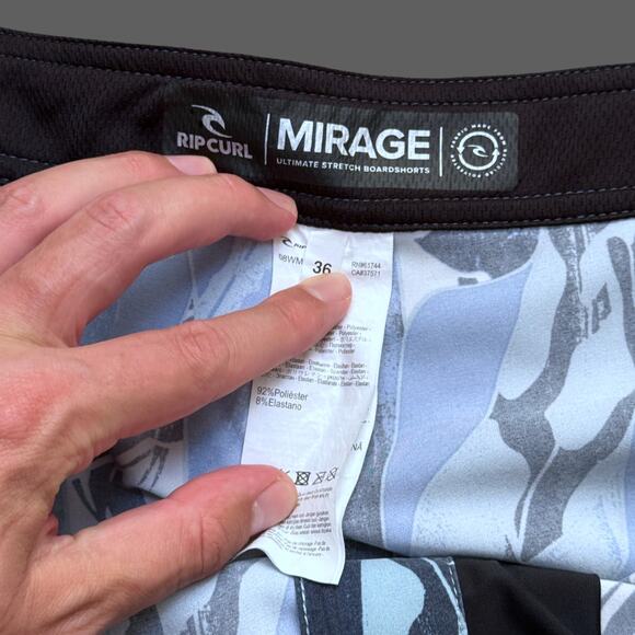 Rip Curl Mens Boardshorts Mirage Rod Lord 20" Multicolor Size 36 NWT - Picture 6 of 10